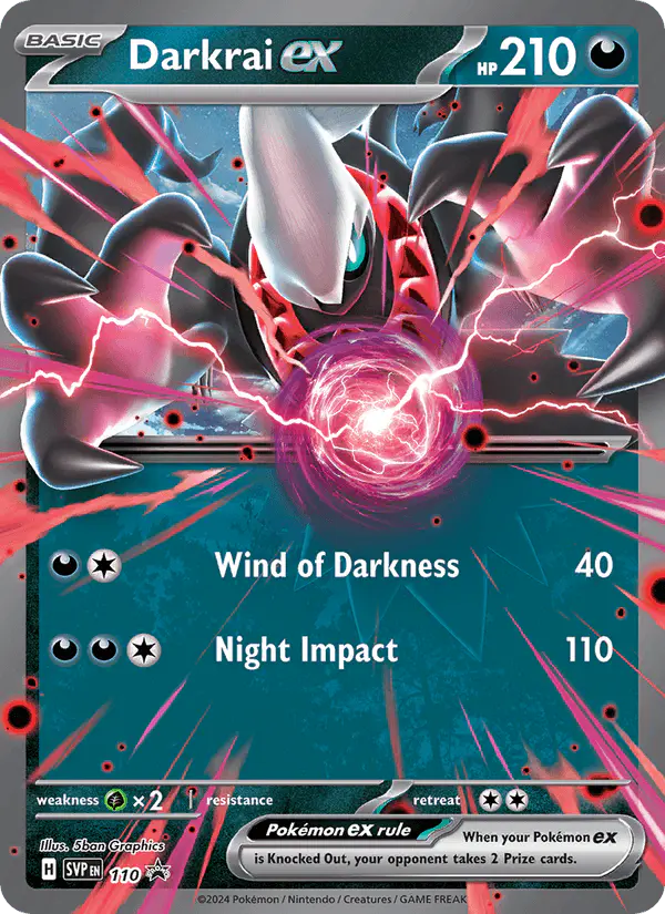 Carta Darkrai ex #110 de SVP Black Star Promos