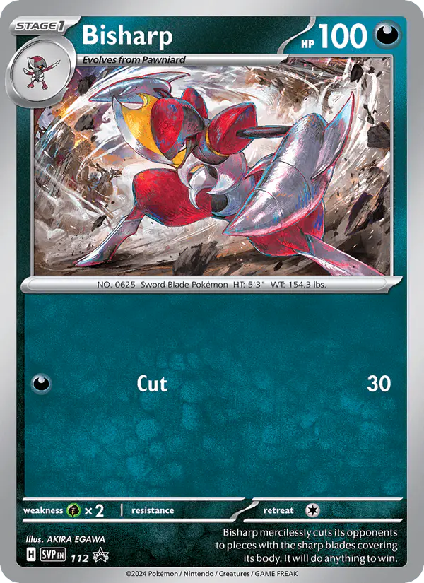 Carta Bisharp #112 de SVP Black Star Promos