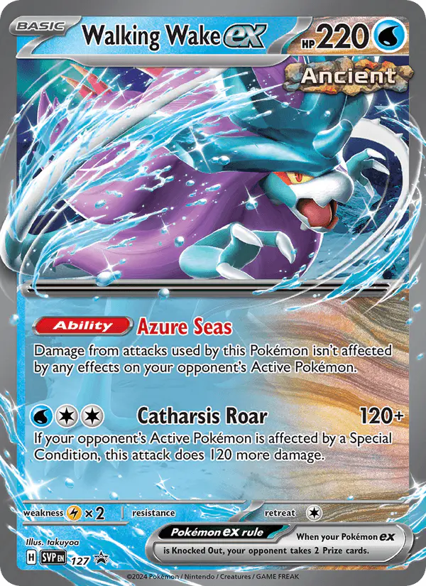 Carta Walking Wake ex #127 de SVP Black Star Promos