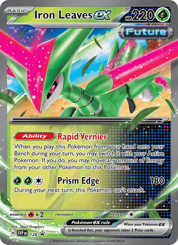 Carta Iron Leaves ex #128 de SVP Black Star Promos
