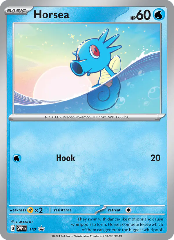 Carta Horsea #137 de SVP Black Star Promos