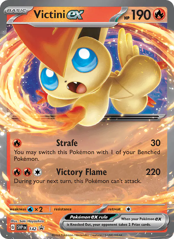 Carta Victini ex #142 de SVP Black Star Promos