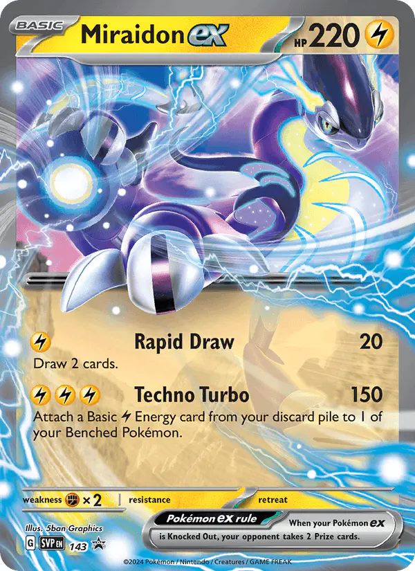 Carta Miraidon ex #143 de SVP Black Star Promos
