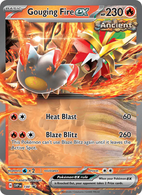 Carta Gouging Fire ex #144 de SVP Black Star Promos