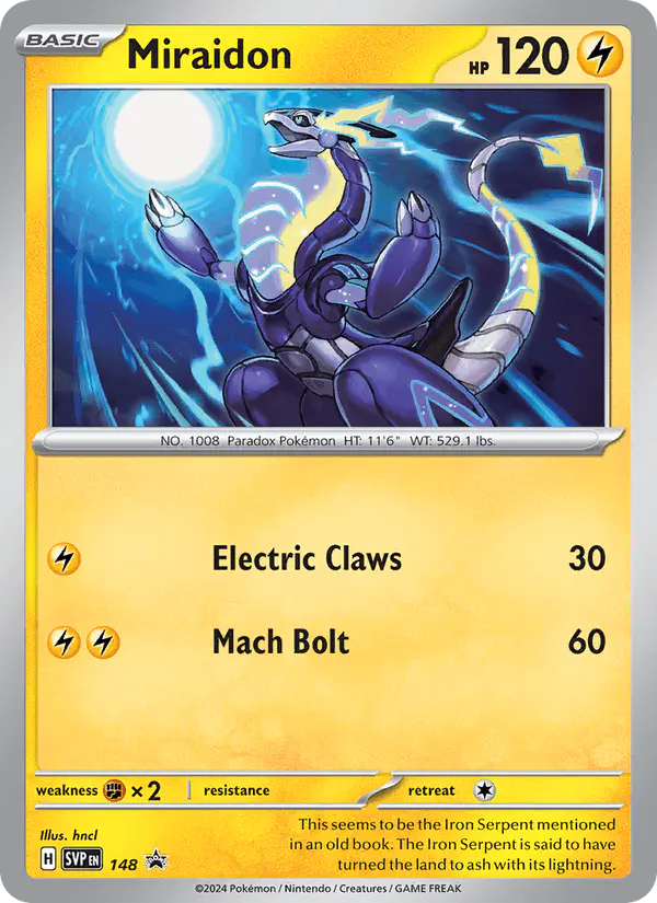 Carta Miraidon #148 de SVP Black Star Promos