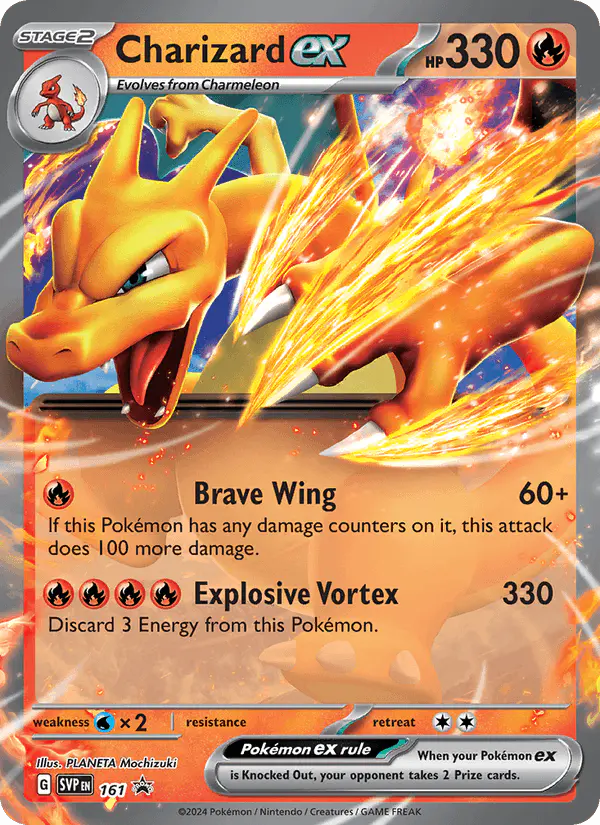 Carta Charizard ex #161 de SVP Black Star Promos