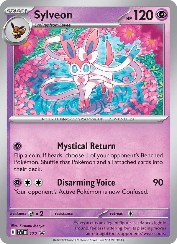 Carta Sylveon #172 de SVP Black Star Promos