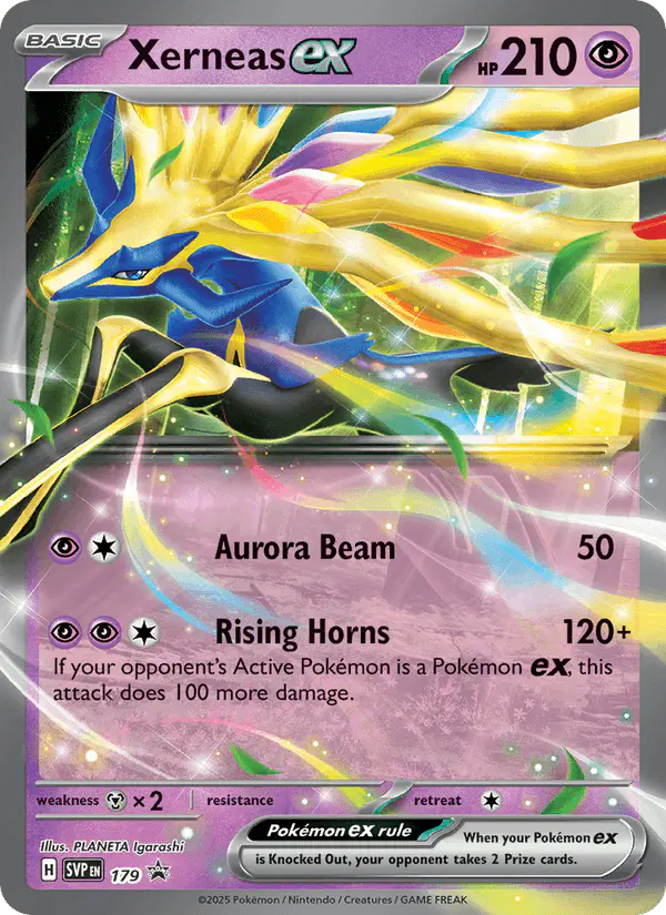Carta Xerneas ex #179 de SVP Black Star Promos