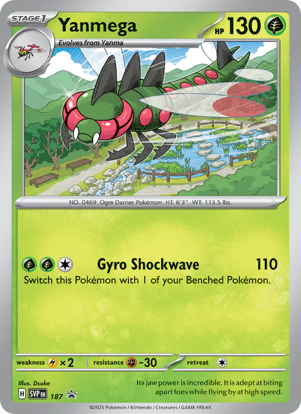 Carta Yanmega #187 de SVP Black Star Promos