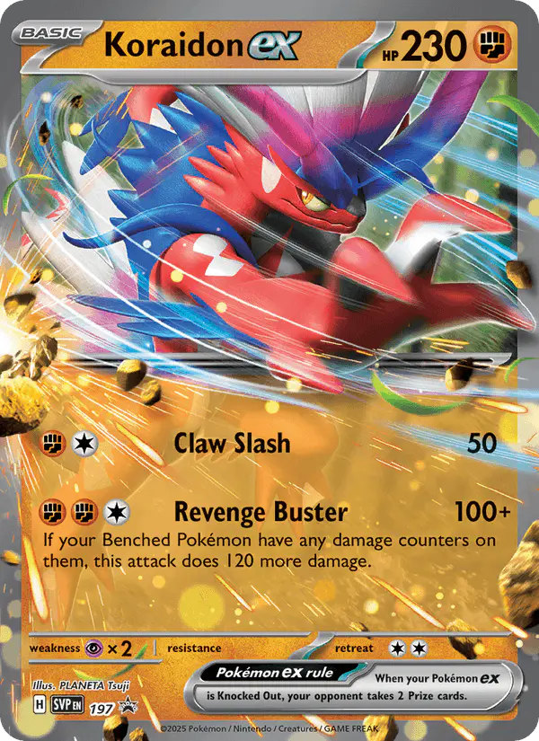 Carta Koraidon ex #197 de SVP Black Star Promos