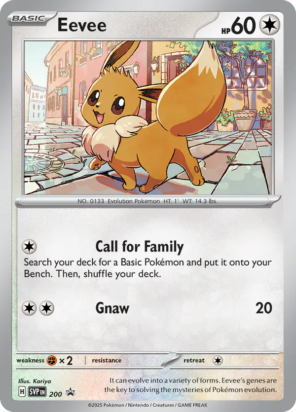 Carta Eevee #200 de SVP Black Star Promos