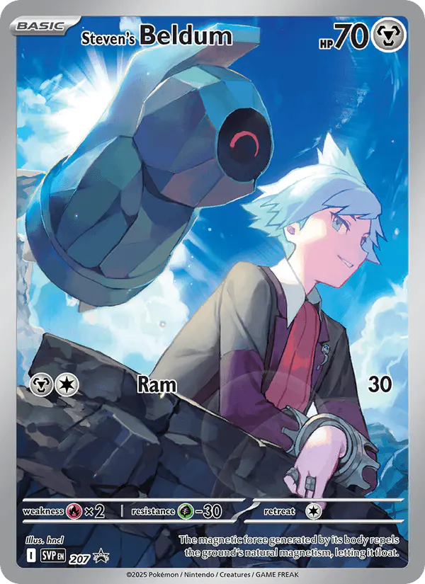 Carta Steven's Beldum #207 de SVP Black Star Promos