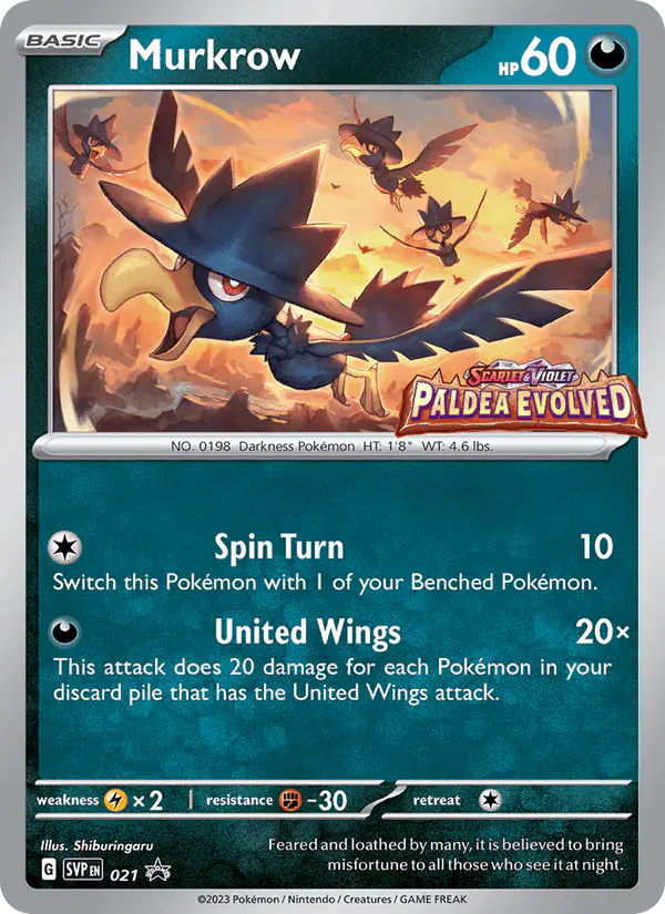 Carta Murkrow #21 de SVP Black Star Promos