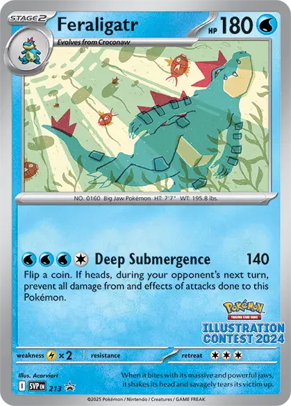 Carta Feraligatr #213 de SVP Black Star Promos