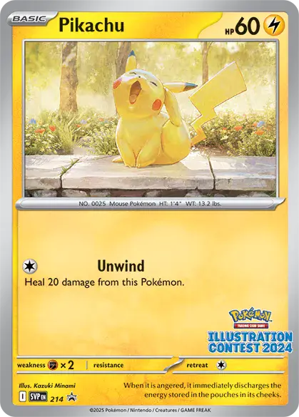 Carta Pikachu #214 de SVP Black Star Promos