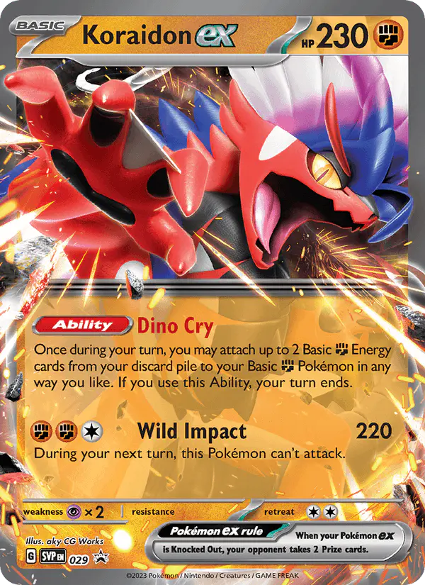Carta Koraidon ex #29 de SVP Black Star Promos