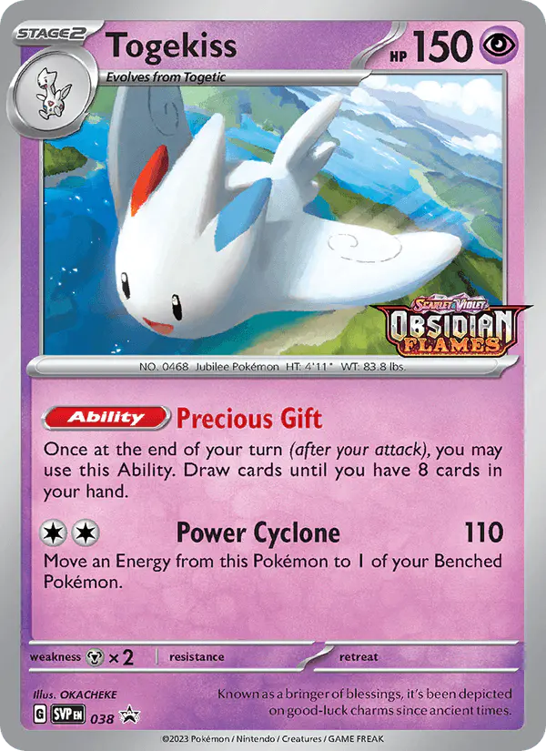 Carta Togekiss #38 de SVP Black Star Promos