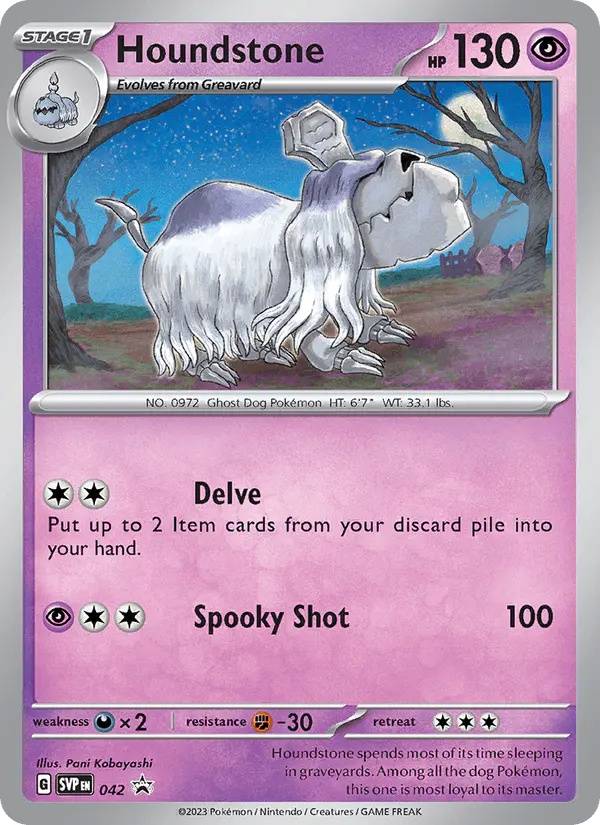 Carta Houndstone #42 de SVP Black Star Promos