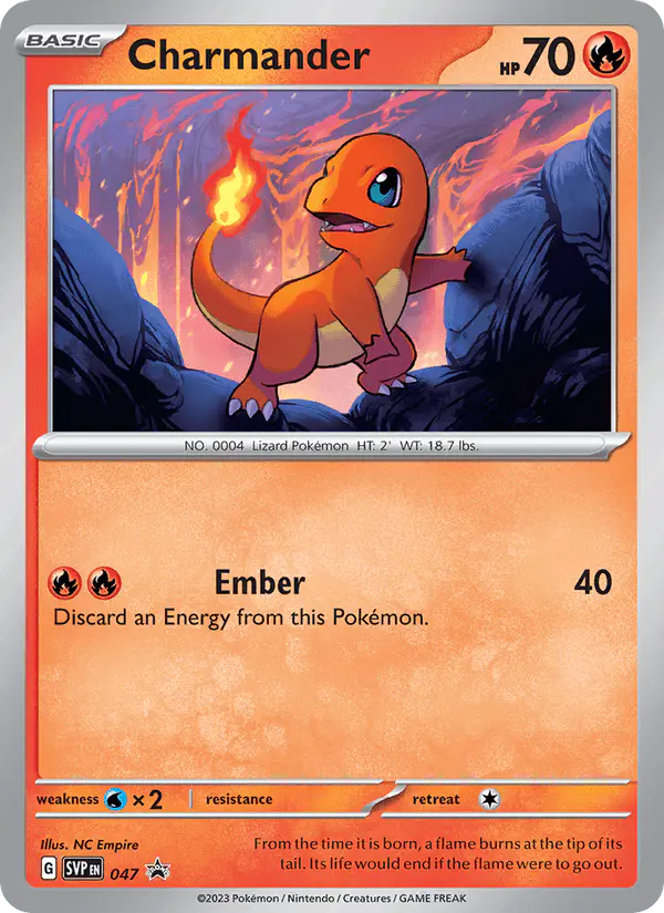 Carta Charmander #47 de SVP Black Star Promos