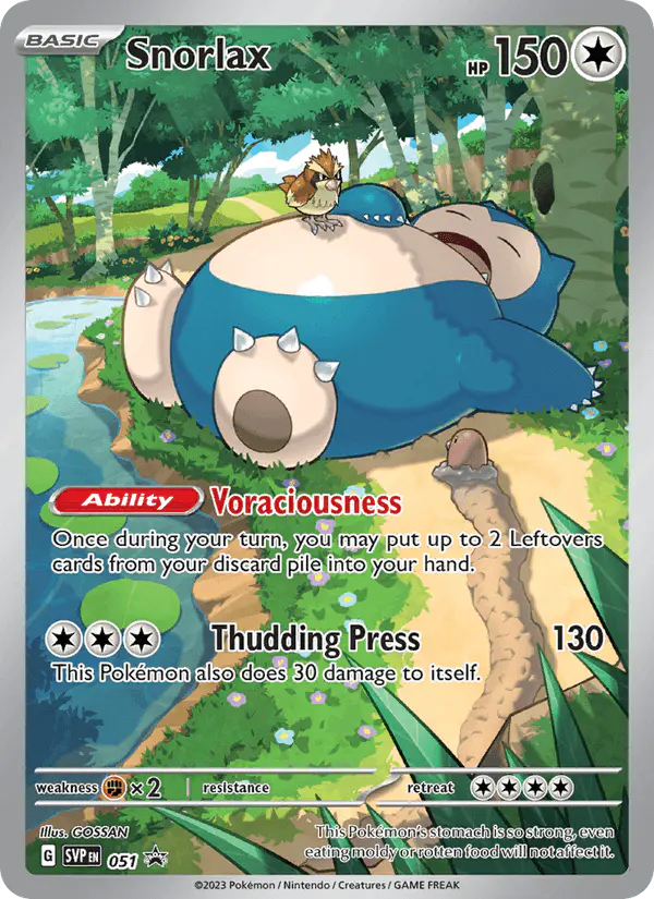 Carta Snorlax #51 de SVP Black Star Promos