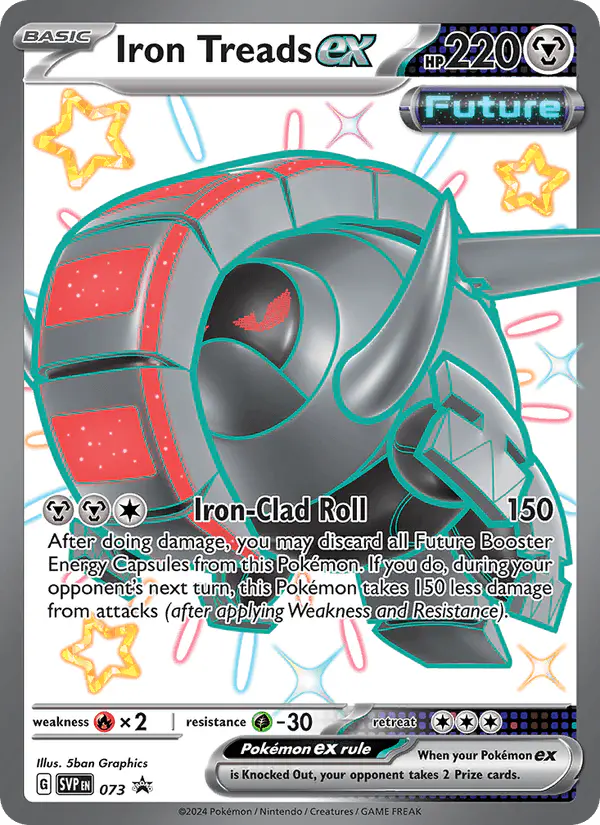 Carta Iron Treads ex #73 de SVP Black Star Promos