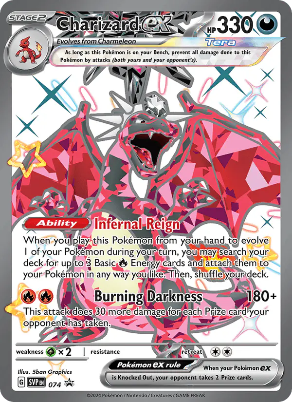 Carta Charizard ex #74 de SVP Black Star Promos