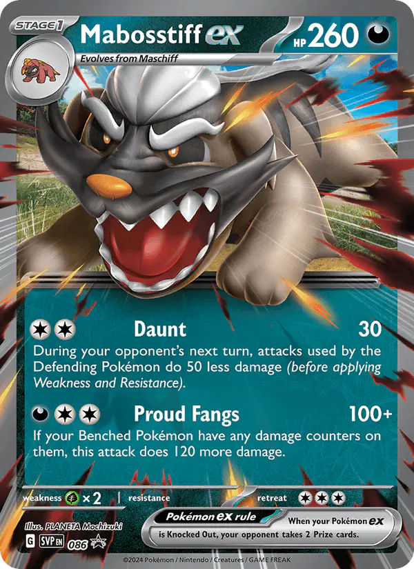 Carta Mabosstiff ex #86 de SVP Black Star Promos