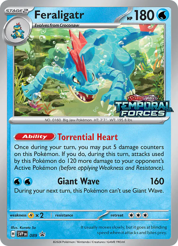 Carta Feraligatr #89 de SVP Black Star Promos