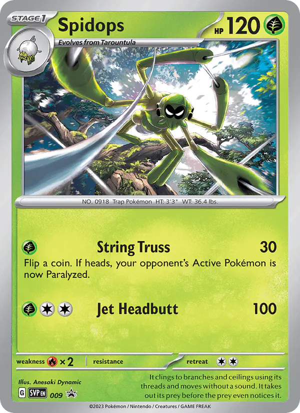Carta Spidops #9 de SVP Black Star Promos