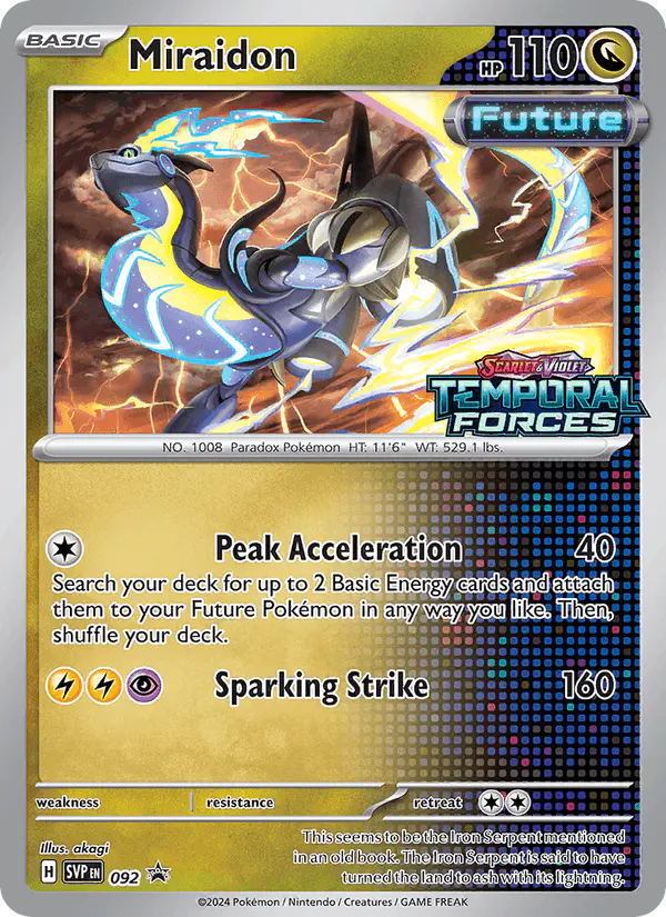 Carta Miraidon #92 de SVP Black Star Promos