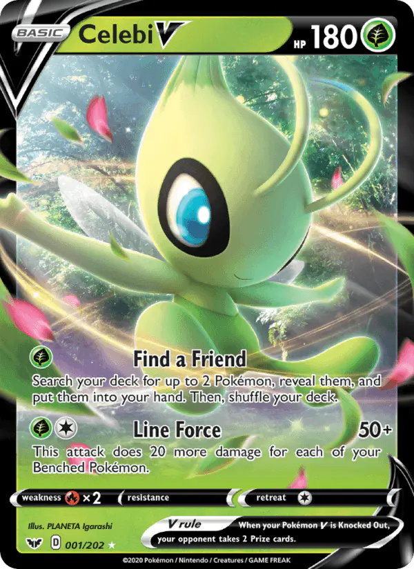 Carta Celebi V 001/202 de Sword & Shield