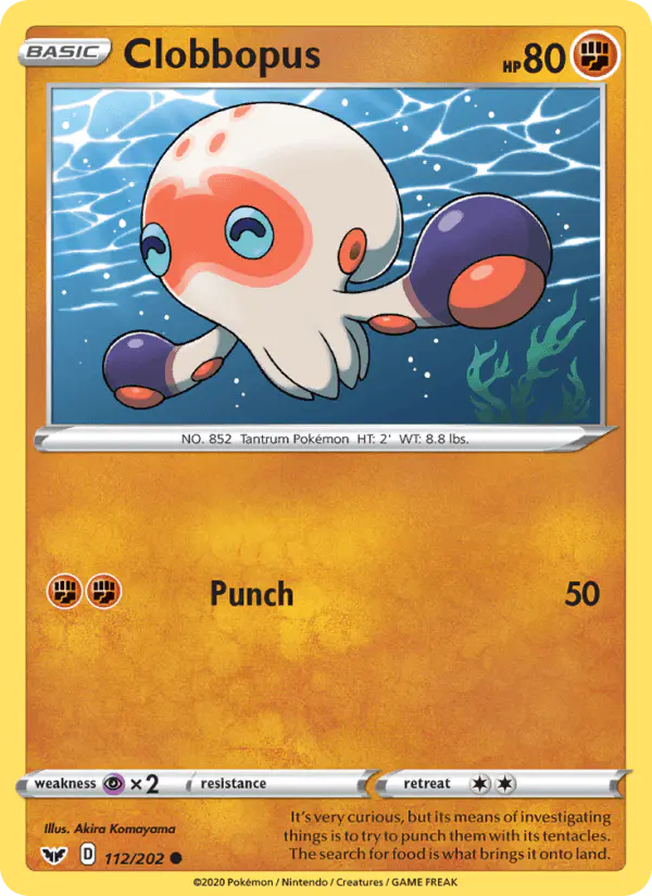 Carta Clobbopus 112/202 de Sword & Shield