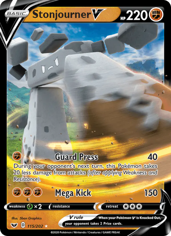 Carta Stonjourner V 115/202 de Sword & Shield