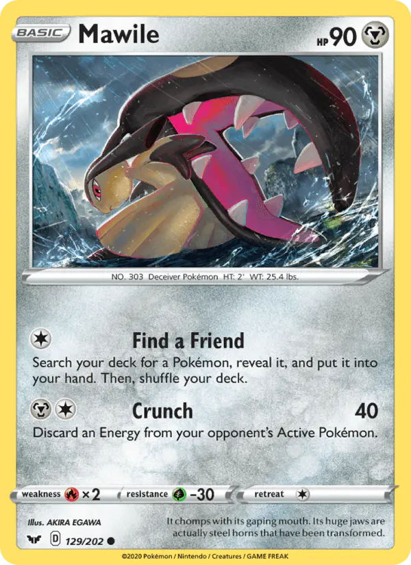 Carta Mawile 129/202 de Sword & Shield