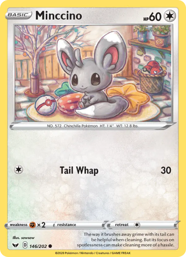 Carta Minccino 146/202 de Sword & Shield
