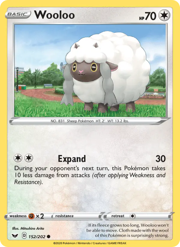 Carta Wooloo 152/202 de Sword & Shield
