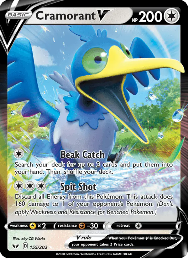Carta Cramorant V 155/202 de Sword & Shield