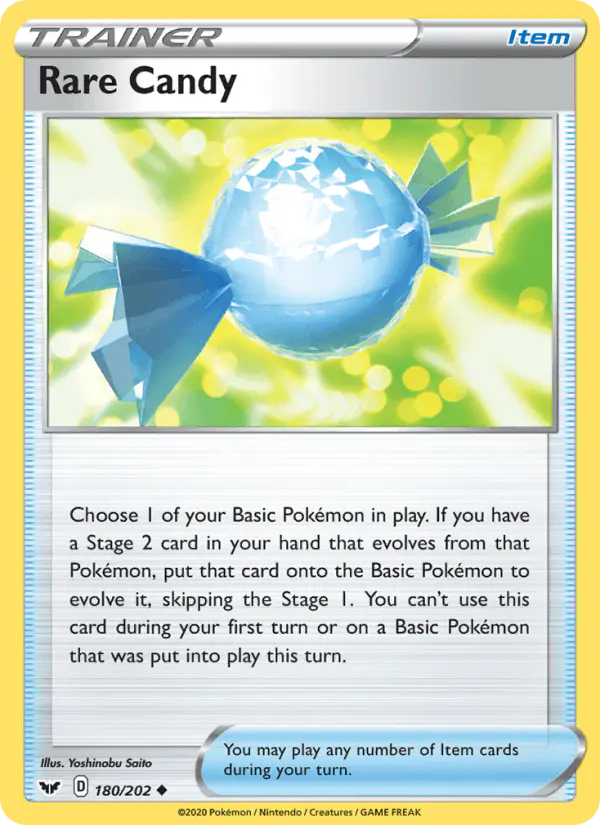 Carta Rare Candy 180/202 de Sword & Shield