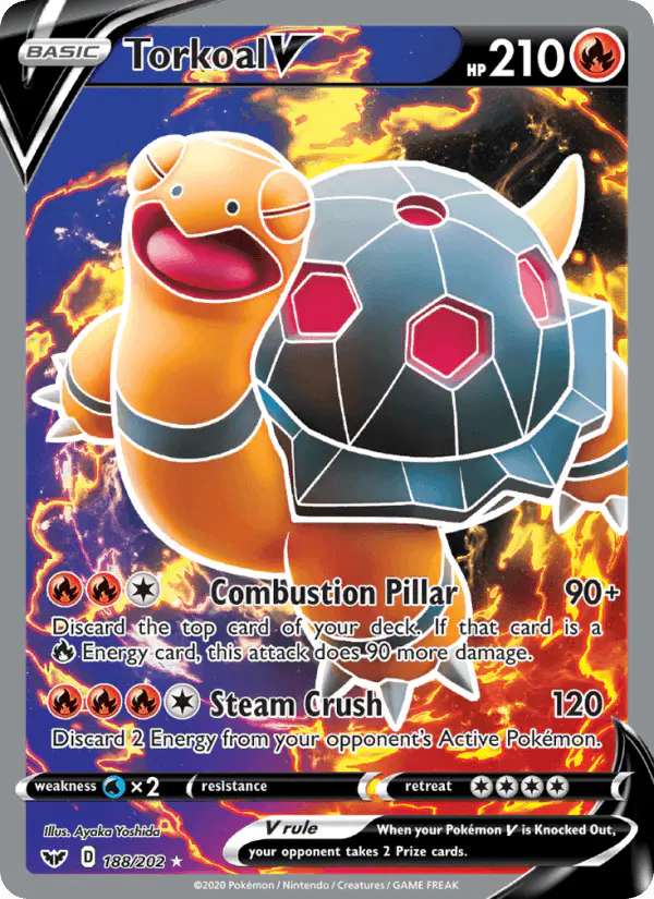 Carta Torkoal V 188/202 de Sword & Shield