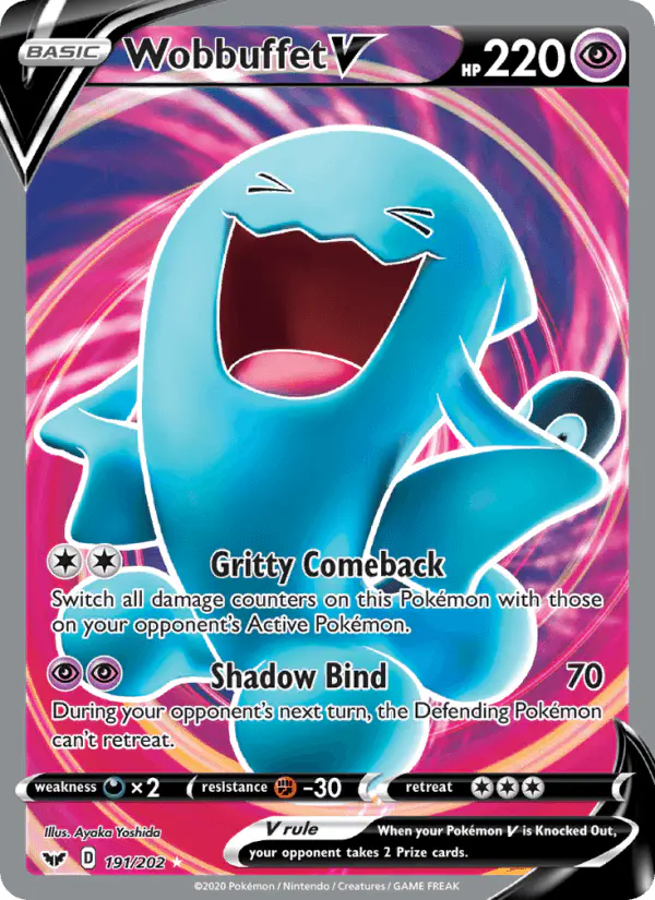 Carta Wobbuffet V 191/202 de Sword & Shield