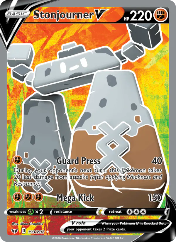Carta Stonjourner V 193/202 de Sword & Shield