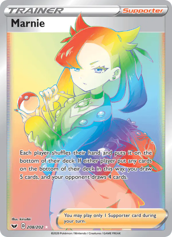 Carta Marnie 208/202 de Sword & Shield