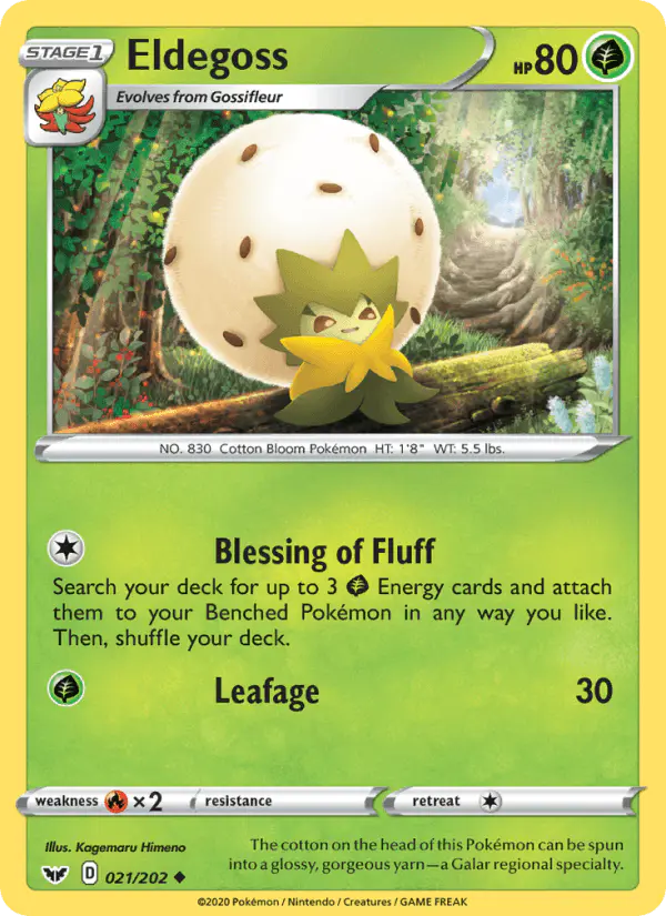 Carta Eldegoss 021/202 de Sword & Shield