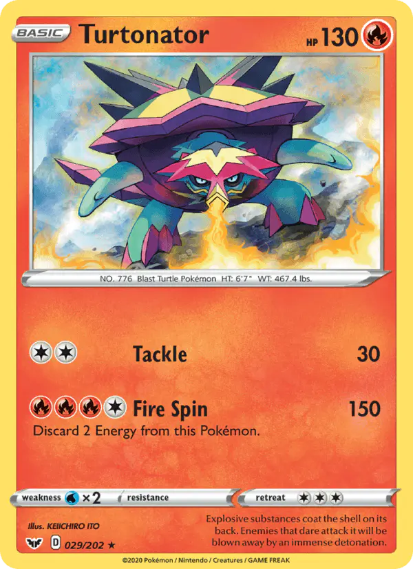 Carta Turtonator 029/202 de Sword & Shield