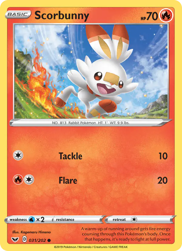 Carta Scorbunny 031/202 de Sword & Shield