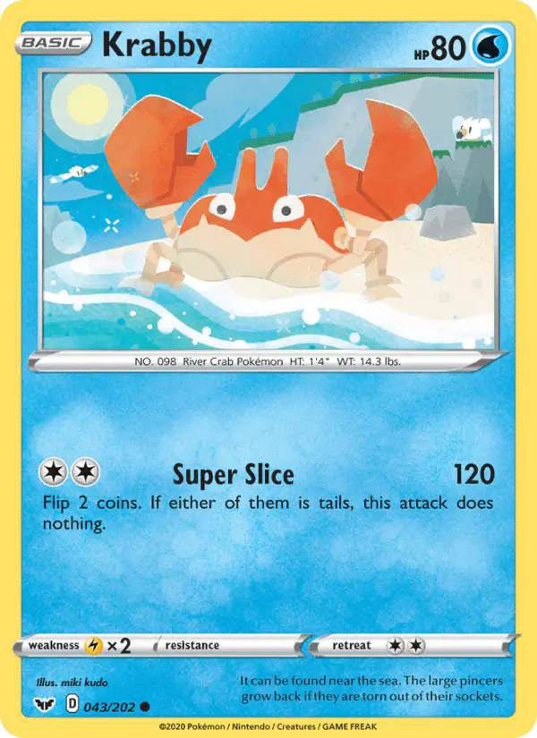 Carta Krabby 043/202 de Sword & Shield