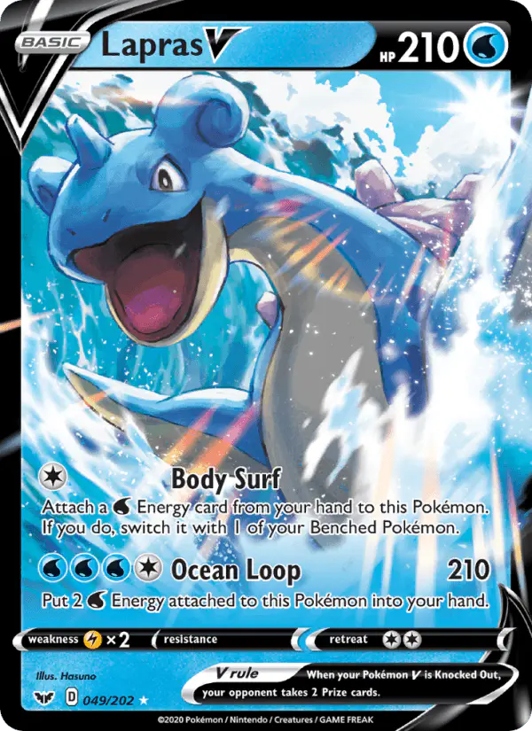 Carta Lapras V 049/202 de Sword & Shield