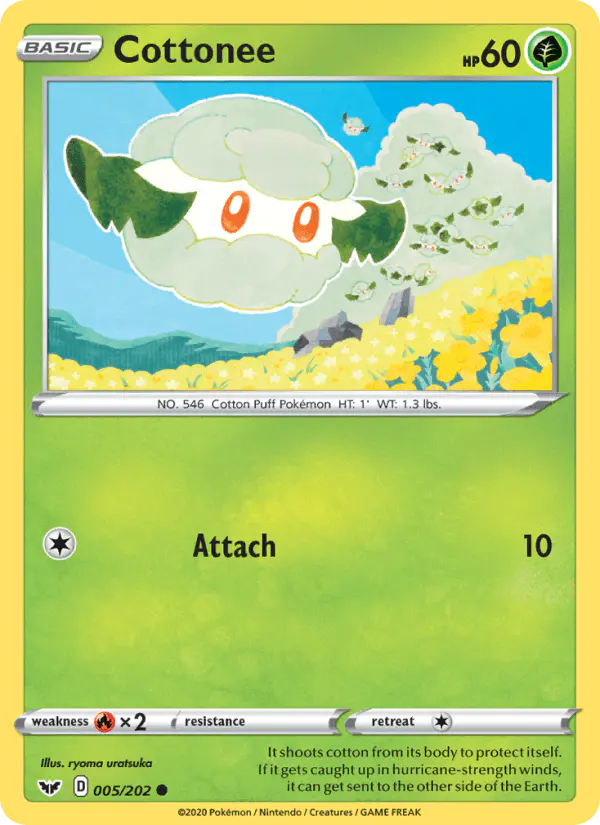 Carta Cottonee 005/202 de Sword & Shield