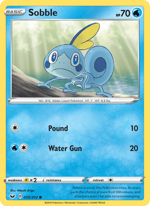 Carta Sobble 055/202 de Sword & Shield
