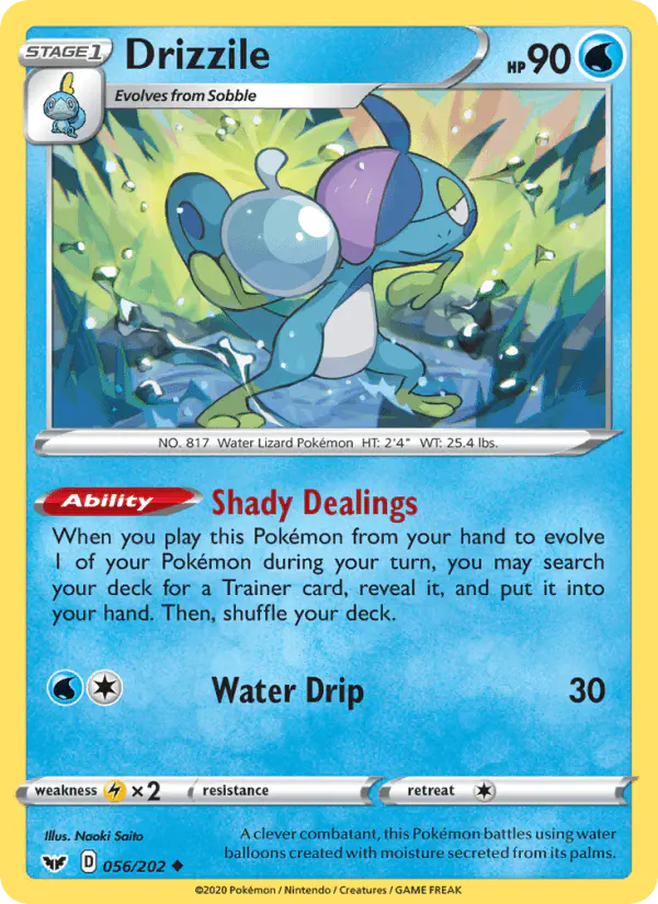 Carta Drizzile 056/202 de Sword & Shield
